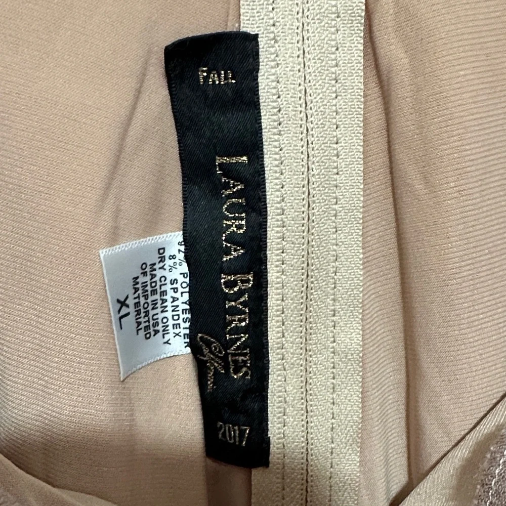 Laura Byrnes XL High-Waist Pleated Midi Skirt — Taupe - Picture 5 of 5